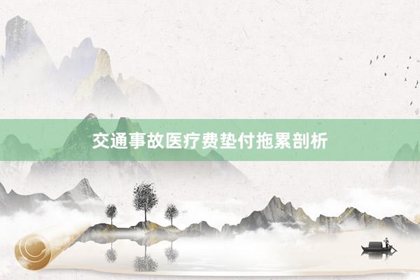 交通事故医疗费垫付拖累剖析