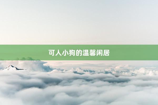可人小狗的温馨闲居